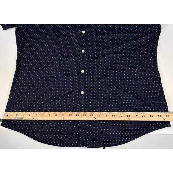 Mizzen + Main Spinnaker Button Down Short Sleeve Men’s XL Trim Navy Dot AOP - Picture 11 of 14